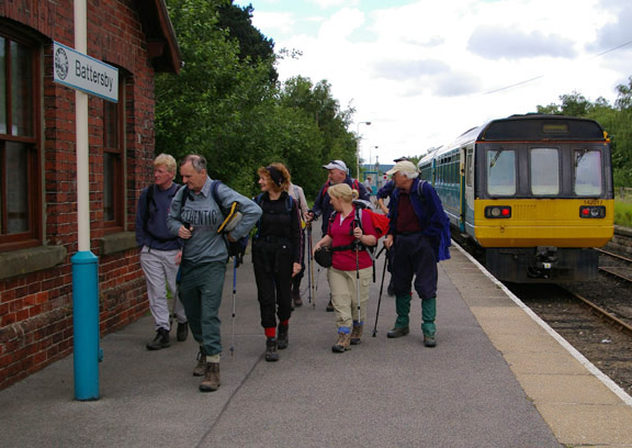 Setting off from Battersby station/from a photo by Arnold Underwood/June 2007
